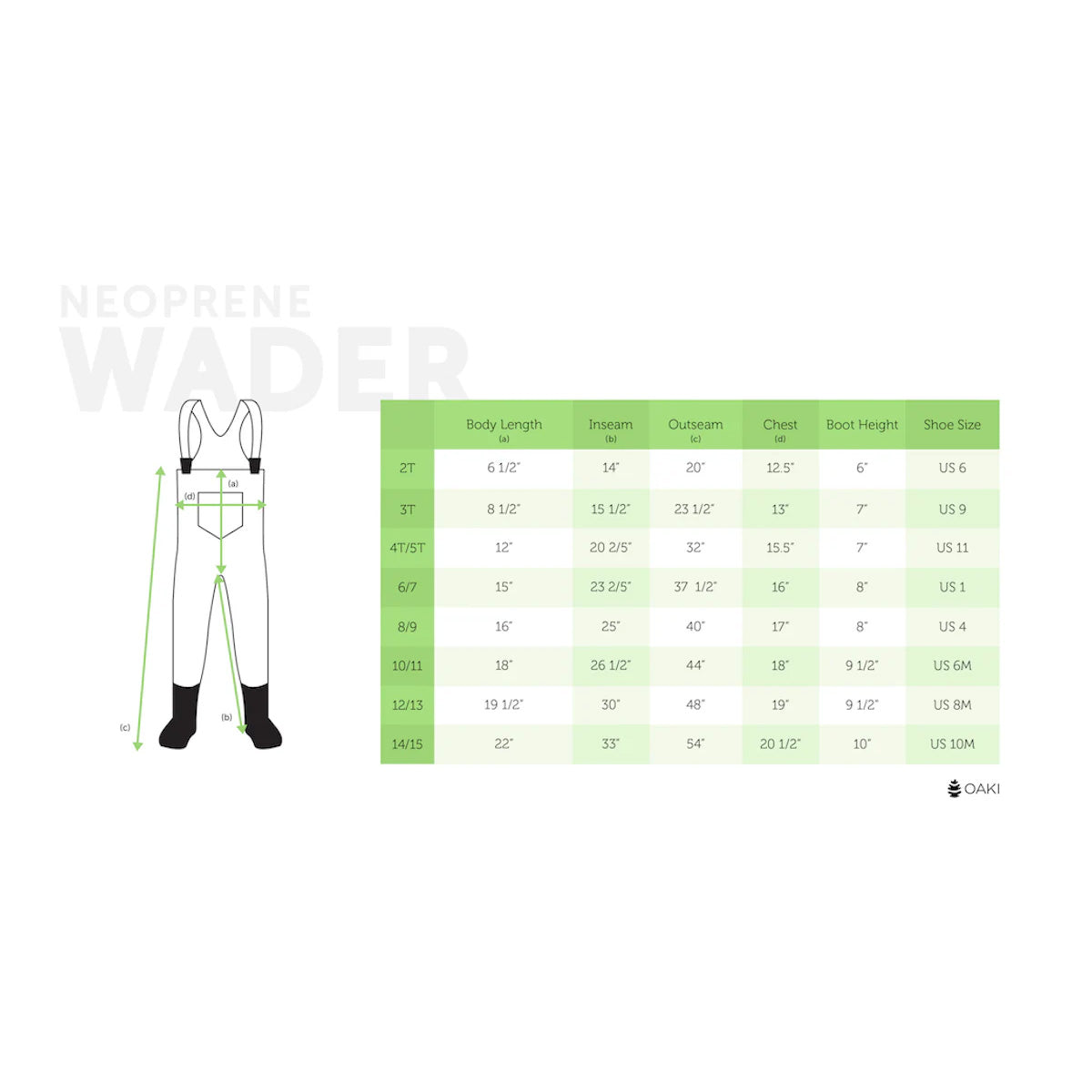 Oakiwear Kids's Neoprene Waders