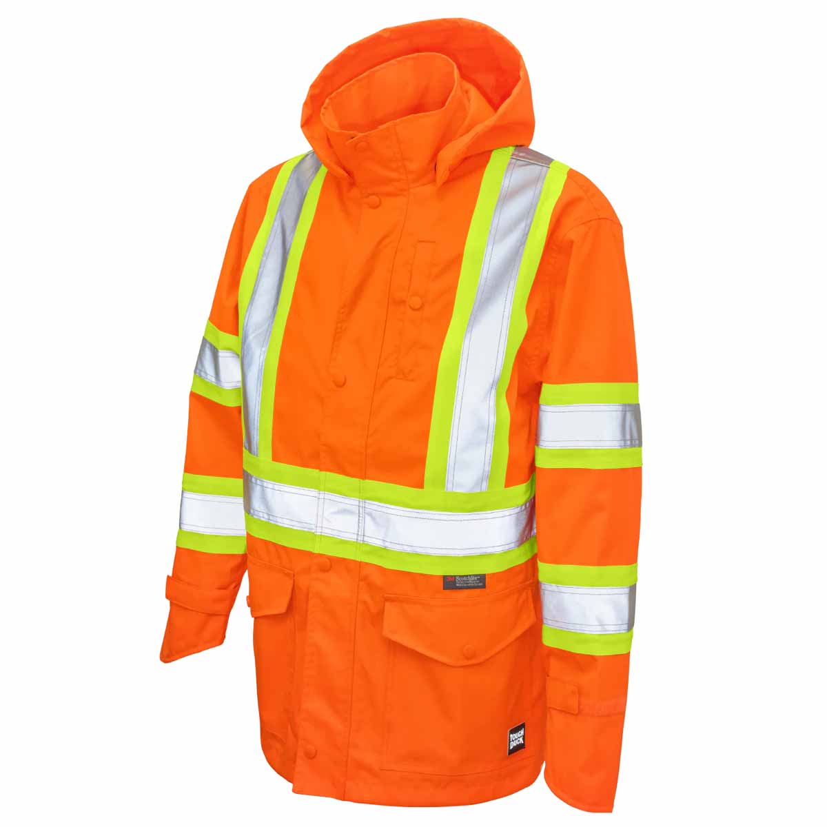 Tough Duck Hi-Vis Safety Rain Jacket