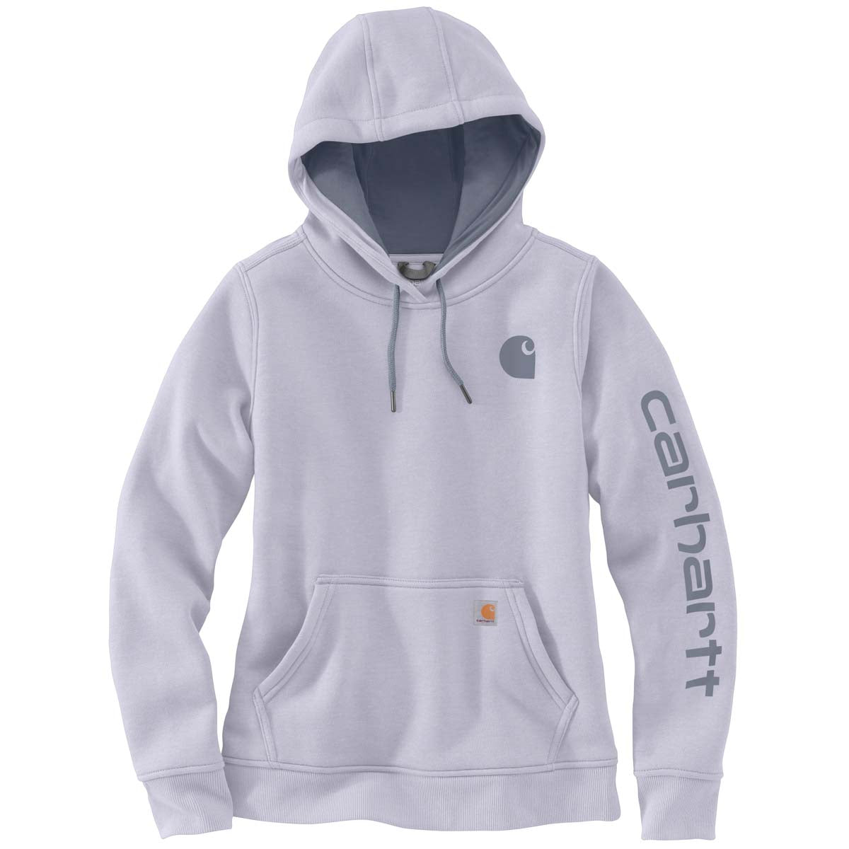 *M-310* Carhartt Logo Sleeve Midweight Hoodie for Women in Faded Navy