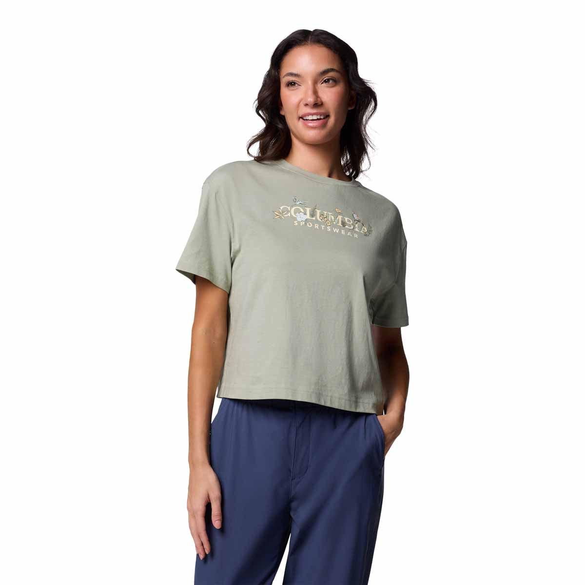 Columbia Women's Rolling Bend™ Graphic Relaxed Crop Short
